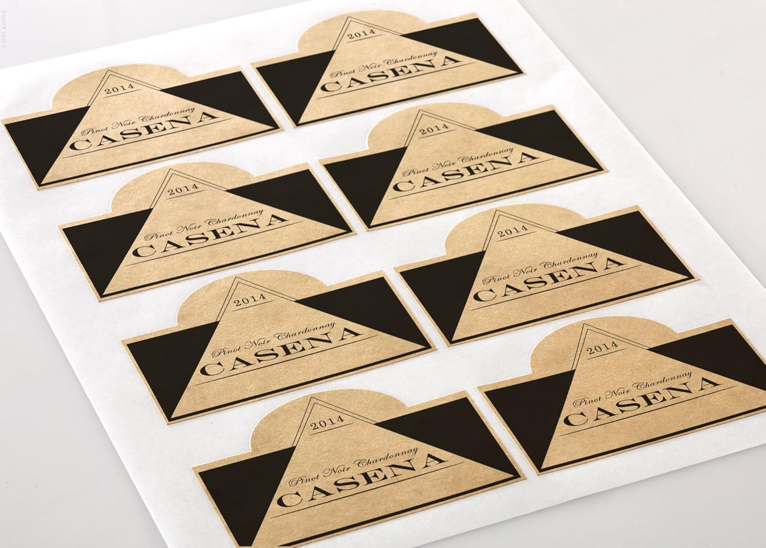 3.5 x 2.4 Inches with Downloadable Template and Printing Instructions 40 Labels Textured Brown ...