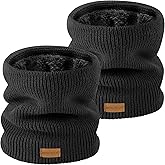 HONGTEYA Neck Gaiters for Men, Winter Neck Warmer Face for Men & Women,Thick Windproof Warm Lined Ski Mask