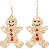 Gingerbread Earrings for Women Christmas Earrings Xmas Dangle Drop Earrings Holiday Earrings Christmas Gifts for Festival Birthday Party