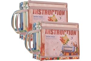 10 Pack Colored Mesh Zipper Pouch Bags,Double-Layer Nylon Puzzleets Toy Storage Organization, A4 Zipper Pouch (A4-2LAYERS)