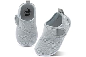 shopUAL Toddler Water Shoes Kids Girls Boys Beach Aqua Socks Skin Barefoot Walking Water Shoes Quick Dry Non-Slip Breathable Swim Pool Surf