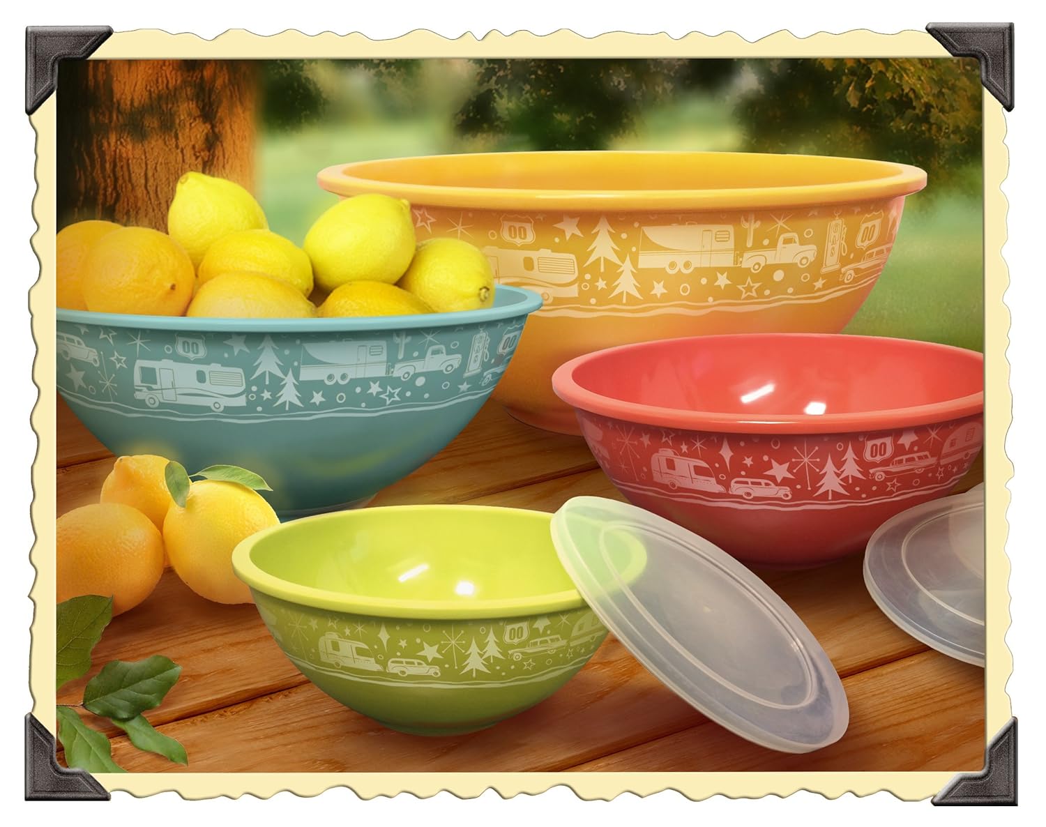 Nesting Camping Bowl Set With Lids is great gear for this no cook Fresh Summer Fruit Tossed In Honey Mint Syrup Camp Recipe