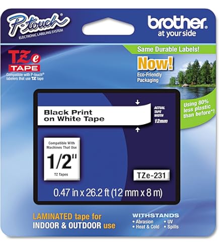 Amazon.com: Brother TZE231 Standard Adhesive Laminated Labeling