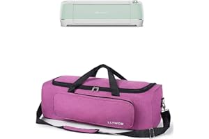 LLYWCM Lightweight Carrying Bag Compatible with Cricut Explore Air Cricut Maker Cricut Explore Air 2, Foldable Travel Tote Case for Die-Cut Machines Accessories and Supplies (Pink)