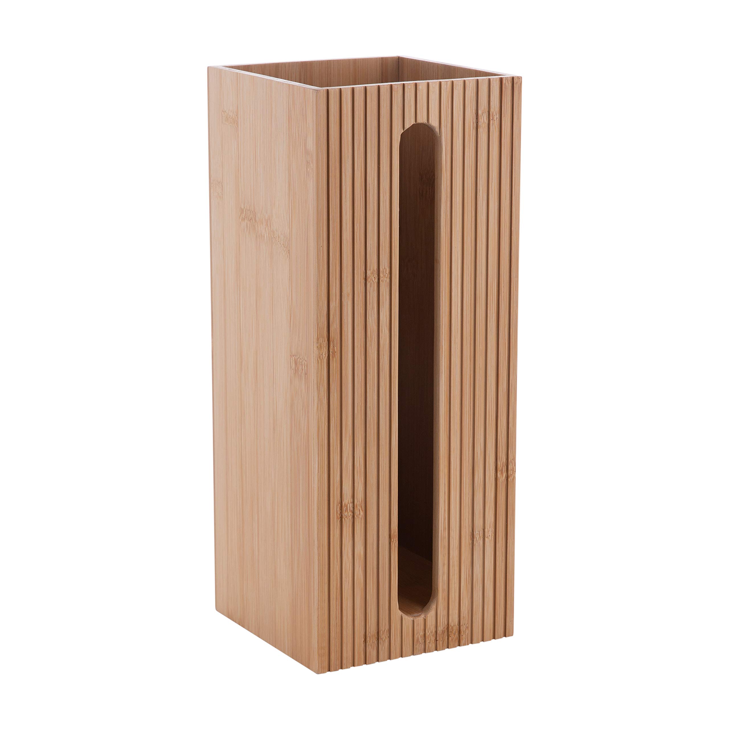 Photo 1 of Bath Bliss Square Natural Bamboo Collection, Storage Jar, Tissue Matching Accessories to Decorate Your Bathroom, Toilet Paper Reserve