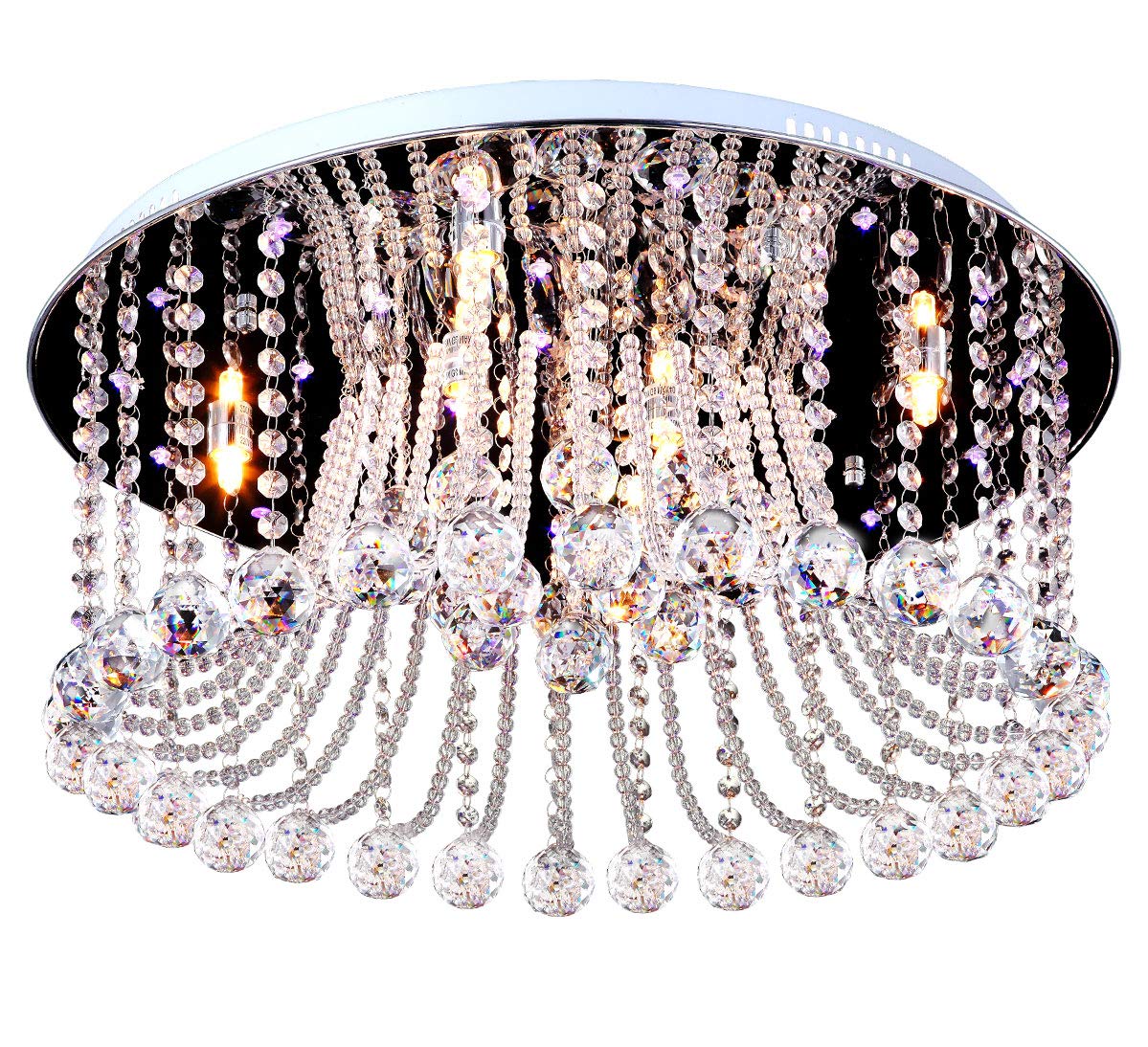 Crystal Colour Changing Led Living Room Ceiling Light Lamp With