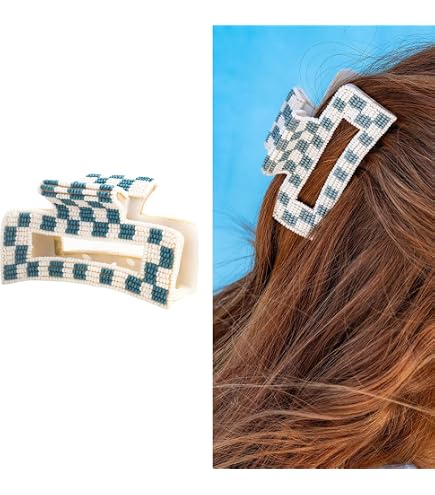 Amazon.com: Beaded Game Day Hair Claw Clip for Women Large  display picture 3