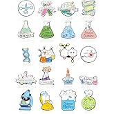 20 Pcs Science Party Favors Enamel Pins Back to School Gifts Science Theme Cute Cartoon Lapel Pin Scientist Laboratory Pins f