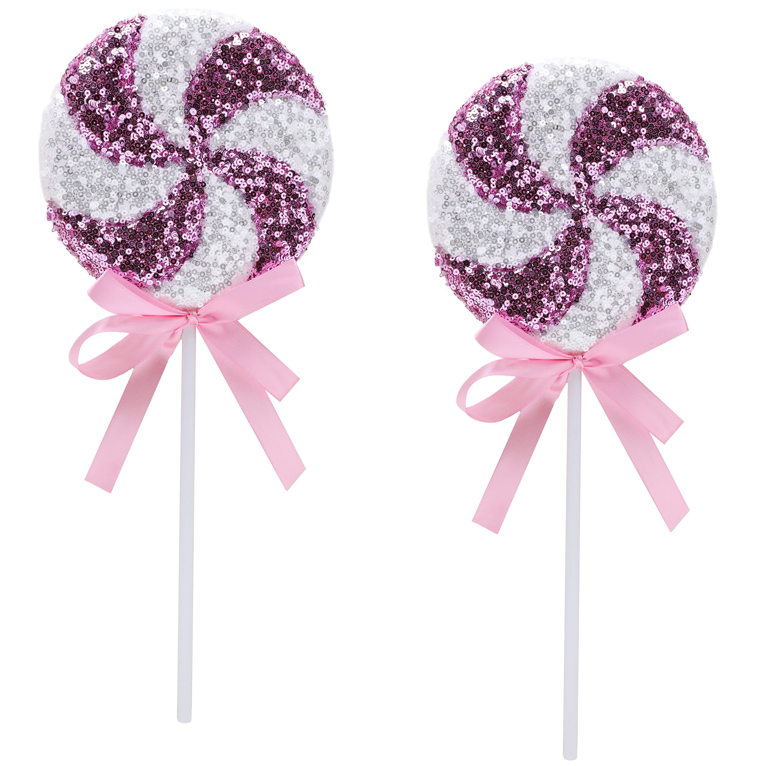 Christmas Concepts® Pack of 2 360mm (14.2") Giant Sparkly Sequin Lollipop Christmas Decoration – Christmas Tree Ornaments – 11 Colours Available