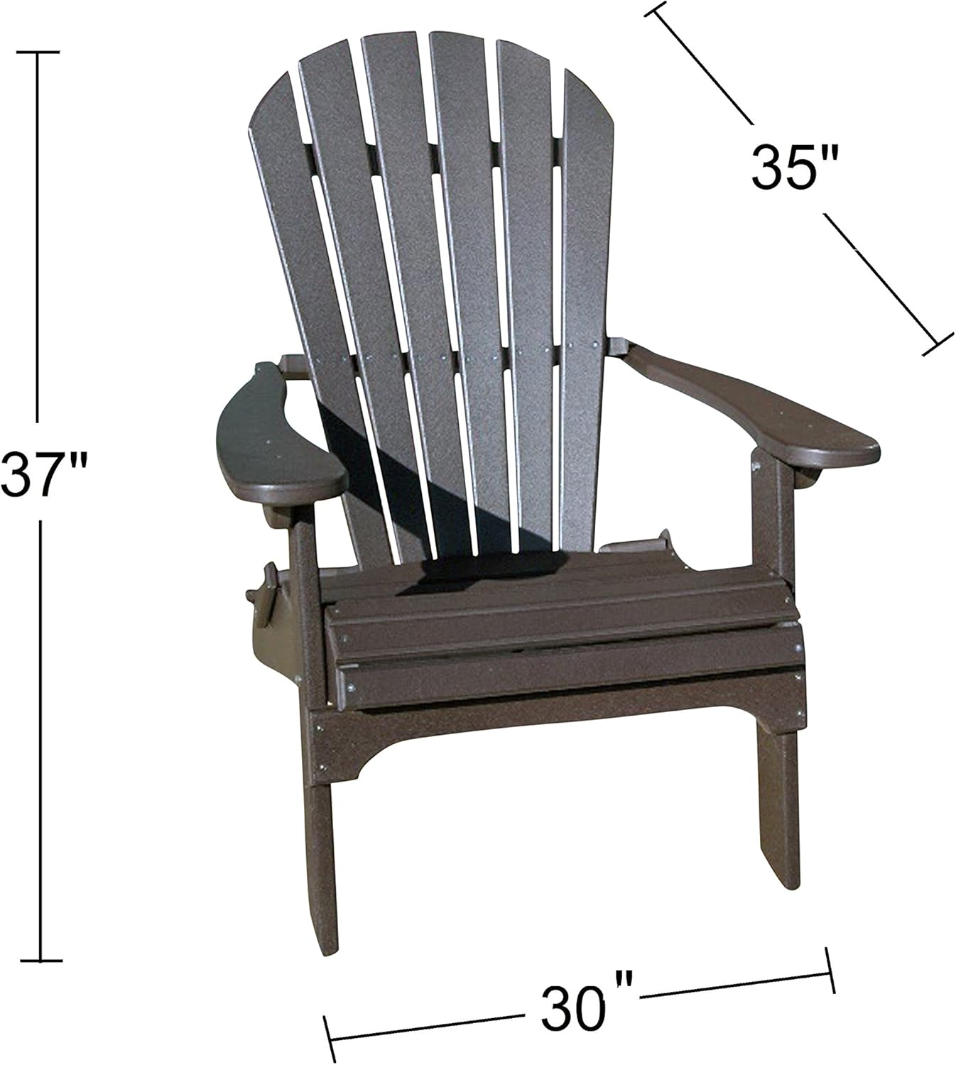 Phat Tommy Recycled Poly Resin Folding Adirondack Chair – Durable and Eco-Friendly Armchair. This Patio Furniture is Great for Your Lawn, Garden, Swimming Pool, Deck. : Garden & Outdoor