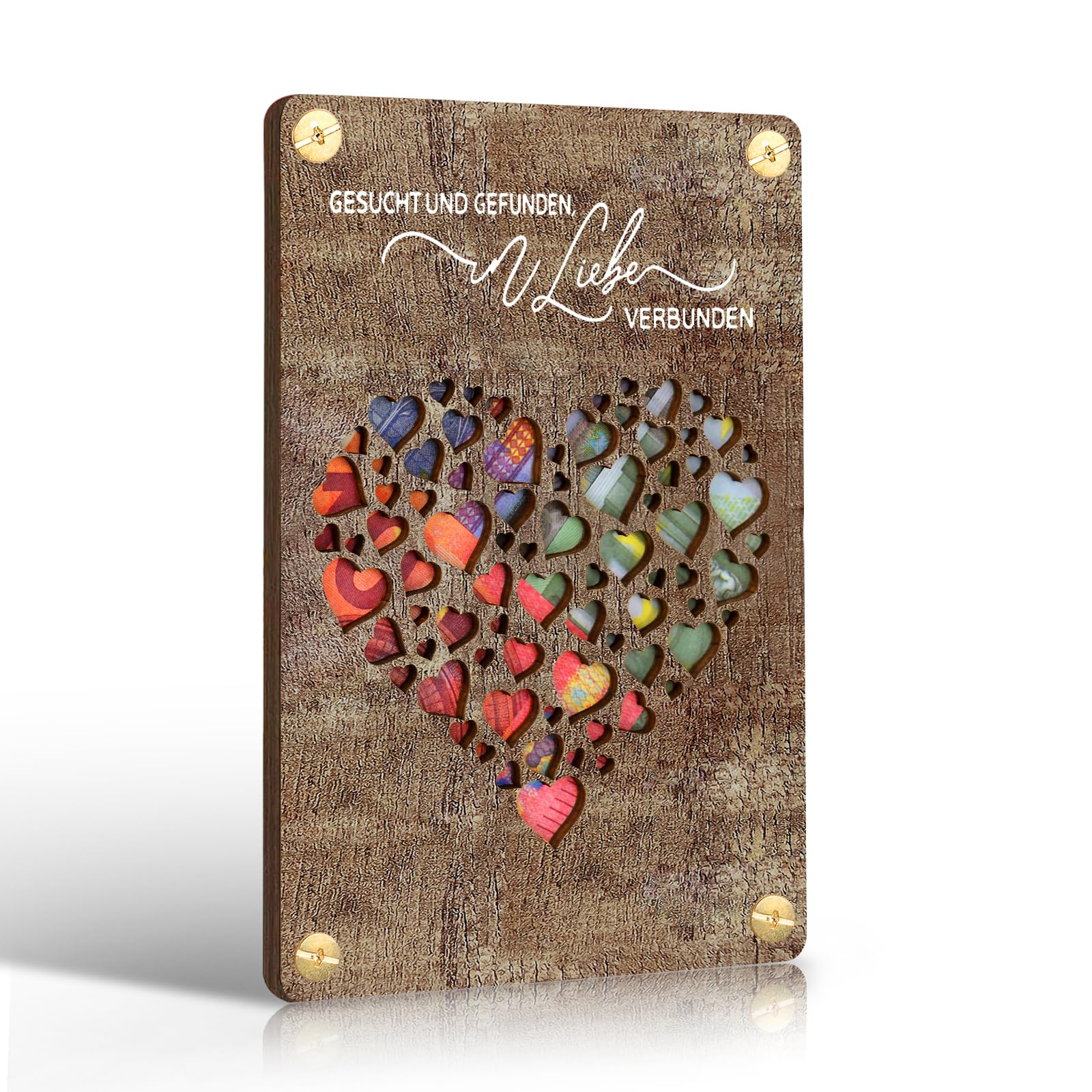 Xinkfir Wedding Gift for Bride and Groom, Wooden Wedding Card, Original Wedding Money Gifts Packaging, Personalised Wooden Greeting Card in Small Form, Greetings Card Money Gifts (Black)