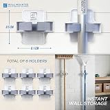 TDBS Mop & Broom Holder Wall Mounted Gripper Pack of 3 (6 Holders) view 7