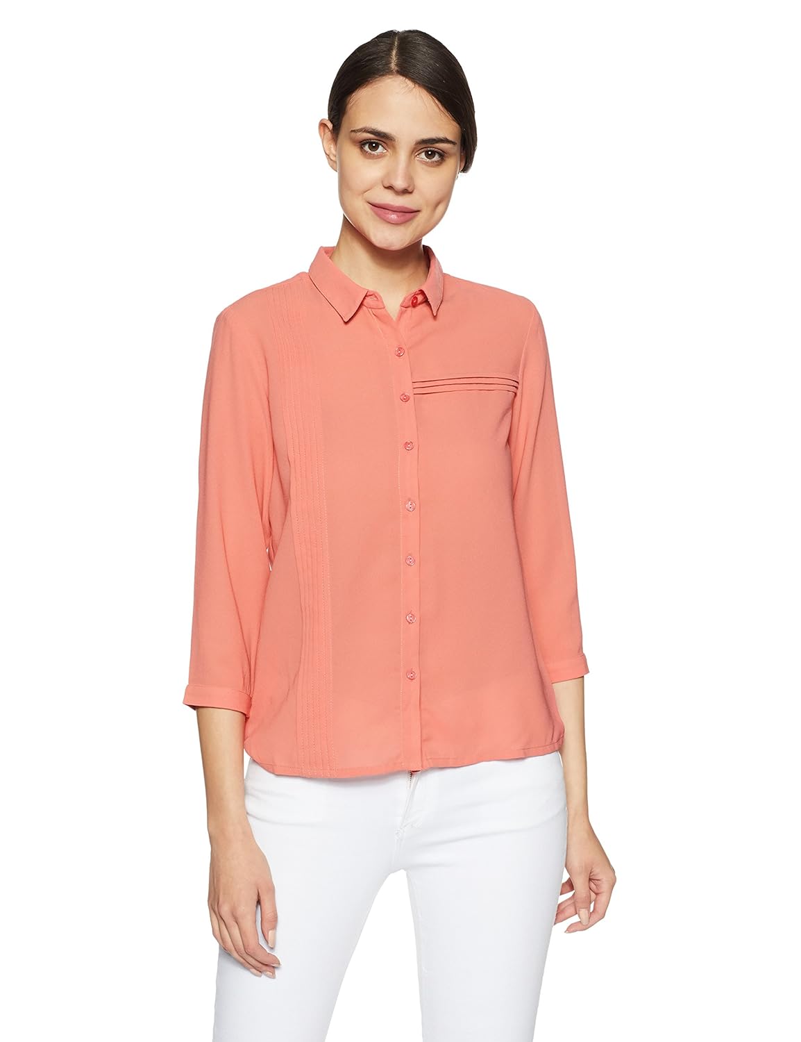 van heusen women's plain regular fit shirt