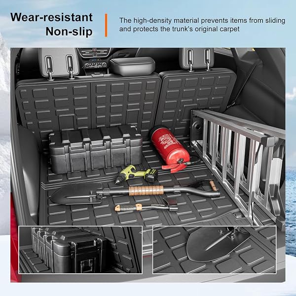 POWOQ CARGO LINER COMPATIBLE WITH 2020-2026 FORD ESCAPE TRUNK MAT ALL SEASON PROTECTION TPE CARGO MAT REPLACEMENT FOR 2020 2021 2022 2023 2024 2025 2026 FORD ESCAPE ACCESSORIES