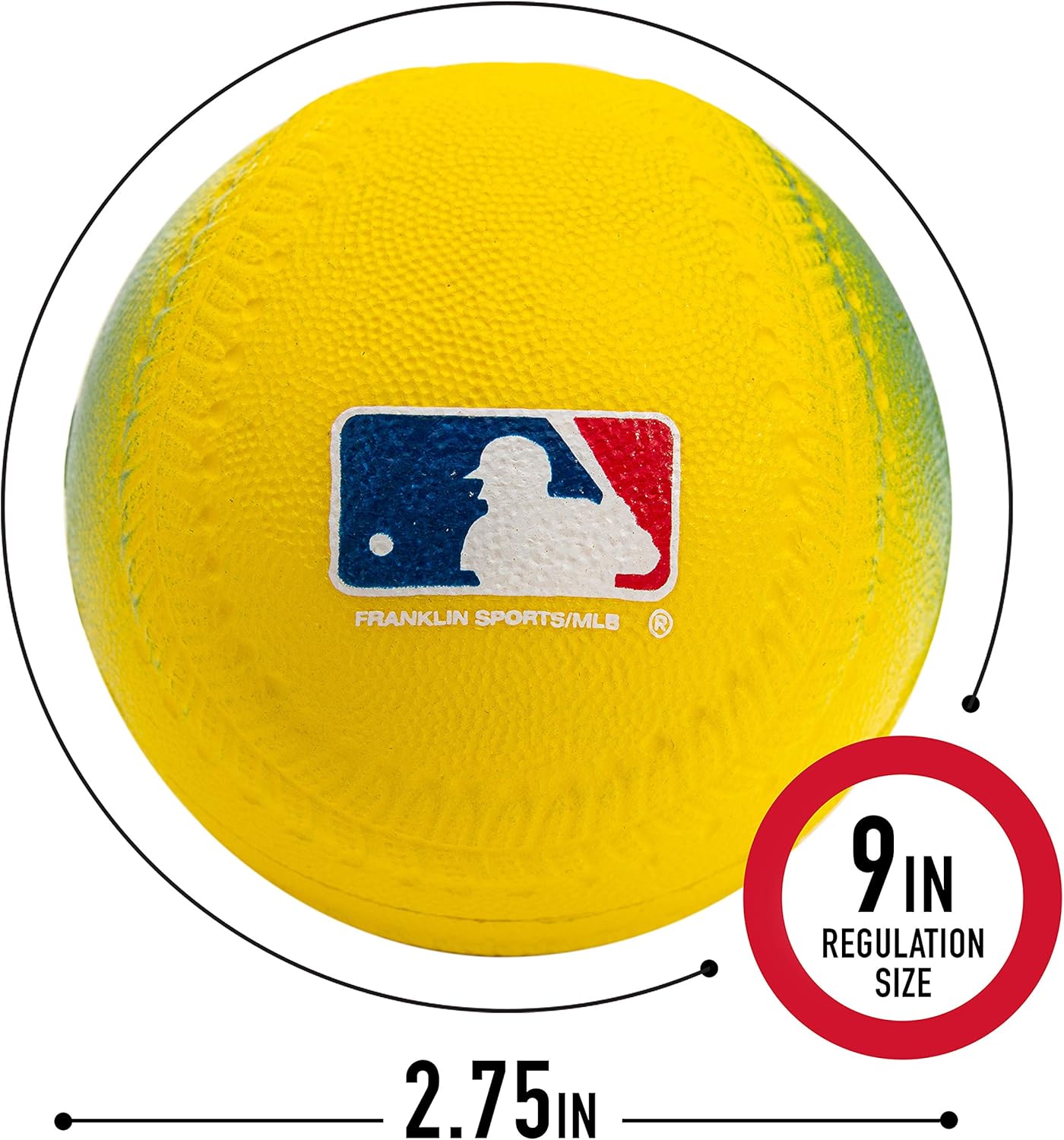 Franklin Sports Foam Baseballs - Soft Foam Practice Baseballs for Kids - Perfect for Hitting and Indoor or Outdoor Play - 3 Pack - Official MLB Licensed Product: Toys & Games