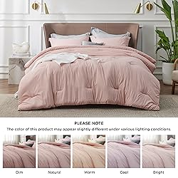 Bedsure King Comforter Set - Light Pink King Size