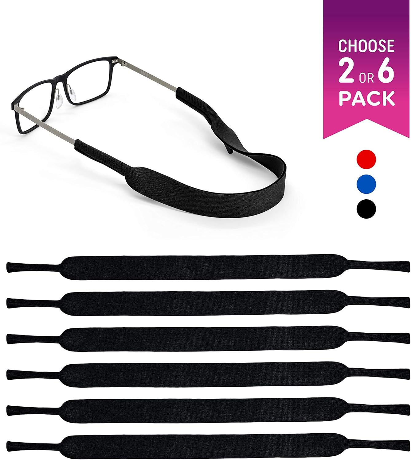 Eyeglasses Holder Strap By Sqv Premium Soft Neoprene Adjustable