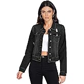 Hybrid & Company Women's Long Sleeve Denim Jackets Basic Button Down Jean Jacket with Pockets
