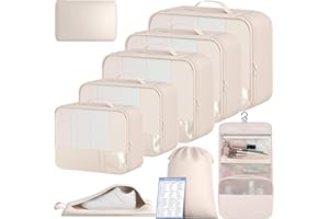 BAGAIL 9 Set Packing Cubes Luggage Packing Organizers for Travel Accessories
