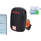 Sanpyl Portable Bluetooth Bike Speaker for Cycling, Dual Pairing Outdoor Speaker, Supports FM Radio, for Riding Hiking (Black)