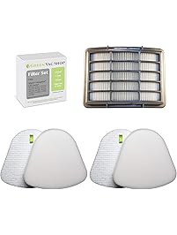 GreenVacShop 2+1 Pack Shark Navigator Lift-Away NV350, NV351, NV352, NV355, NV356E, NV357, NV360, NV370, NV391, UV440, UV490, UV540 Replacement Filter Set, 2 Foam+2 Felt+1 HEPA Filters, XFF350 XHF350