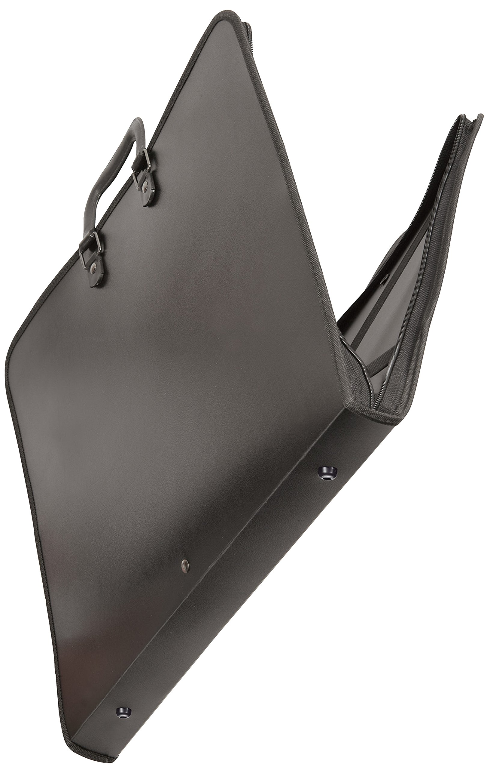 Clairefontaine - Ref ZPC-A1Z - Goldline PP Presentation Case (without rings) - A1 Sized, Lightweight & Durable, Full Interior Pocket, Elastic Straps, Nylon Zip - Black