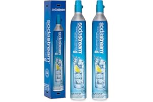 SodaStream CO2 Gas Refill Pack - 2 Cylinders, BLUE Screw-in System - Use box to return your empty cylinders and earn an Amazon.com Gift Card - Compatible with Fizzi, OneTouch, Jet, Spirit, Penguin