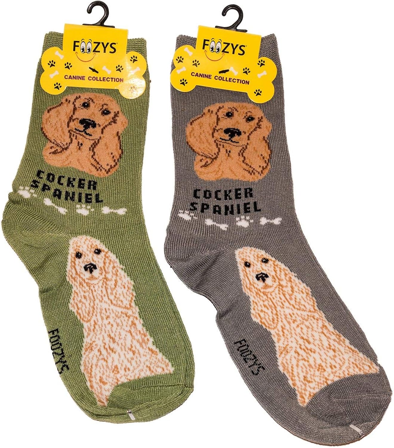 Foozys Unisex Crew Socks | Canine Small Dog Breed Novelty Socks (2 Pair)