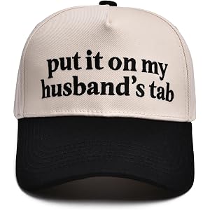 Funny Trucker Hats Women Men - Adjustable Cotton Vintage Canvas Snapback Hat - Cowboy, Put It On My, Trendy, Cute Funny Hat