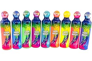 United Novelty Super Bright Fluorescent 43ML Mini Bingo Daubers- Set of 9- One of Each Color