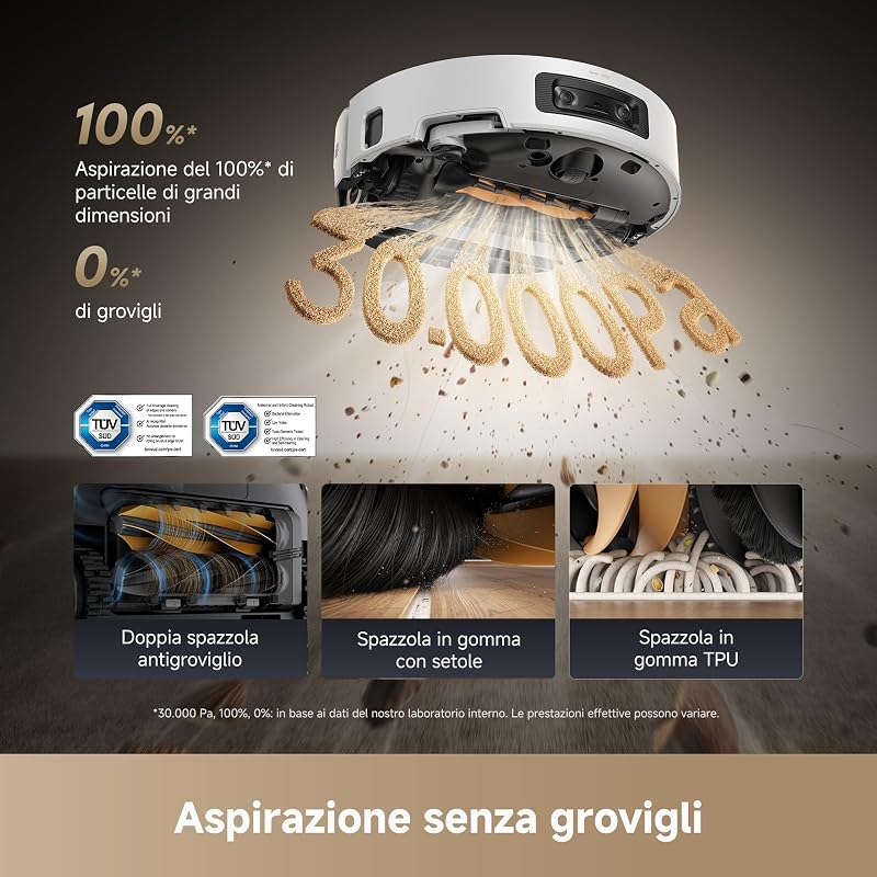 Aqua10 Ultra Roller Complete Robot Aspirapolvere, Aspir. 30.000 Pa
