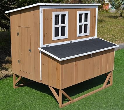 Omitree New Large Wood Chicken Coop Backyard Hen House 4 8 Chickens W 4 Nesting Box