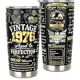 YUQIHOL 50th Birthday Gifts for Him Her - 1976 50th Birthday Decorations Gifts for Women Men Turning 50 Year Old Gift Ideas - Funny 50 Bday Gift for Mom, Dad, Wife, Husband - 20 Oz Tumbler