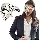 Masquerade Mask For Men Phantom Of The Opera Mask Prom Mardi Gras Haloween Venetian Half Face Mask