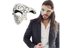 LUXURY MASK Masquerade Mask For Men Phantom Of The Opera Mask Prom Mardi Gras Haloween Venetian Half Face Mask
