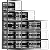 DUMOS Shoe Storage Boxes, 12-Pack Stackable Clear Shoe Containers with Lids, Display Sneaker Case Organizer for Closet, Under Bed, Entryway, Black, Fit Size 11