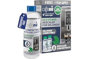 Delonghi Compatible Descaling Solution. 2 Bottles of Descaler Solution. Descaling Kit Removes Limescale For Hotter Coffee. 4 