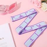 Zuimei Stretching Bands 2Pcs Yoga Straps 8 Loops Pink Purple Gymnastics view 6