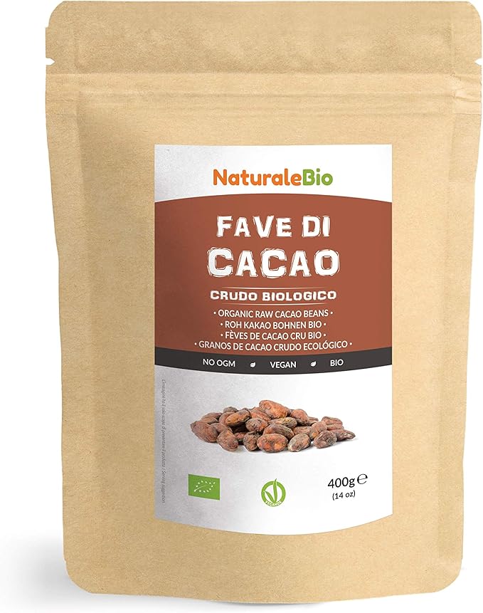 Feves De Cacao Cru Bio 400g Organic Raw Cacao Beans 100 Naturel Et Pur Produit Au Perou Par La Plante Theobroma Cacao Naturalebio Amazon Fr Epicerie