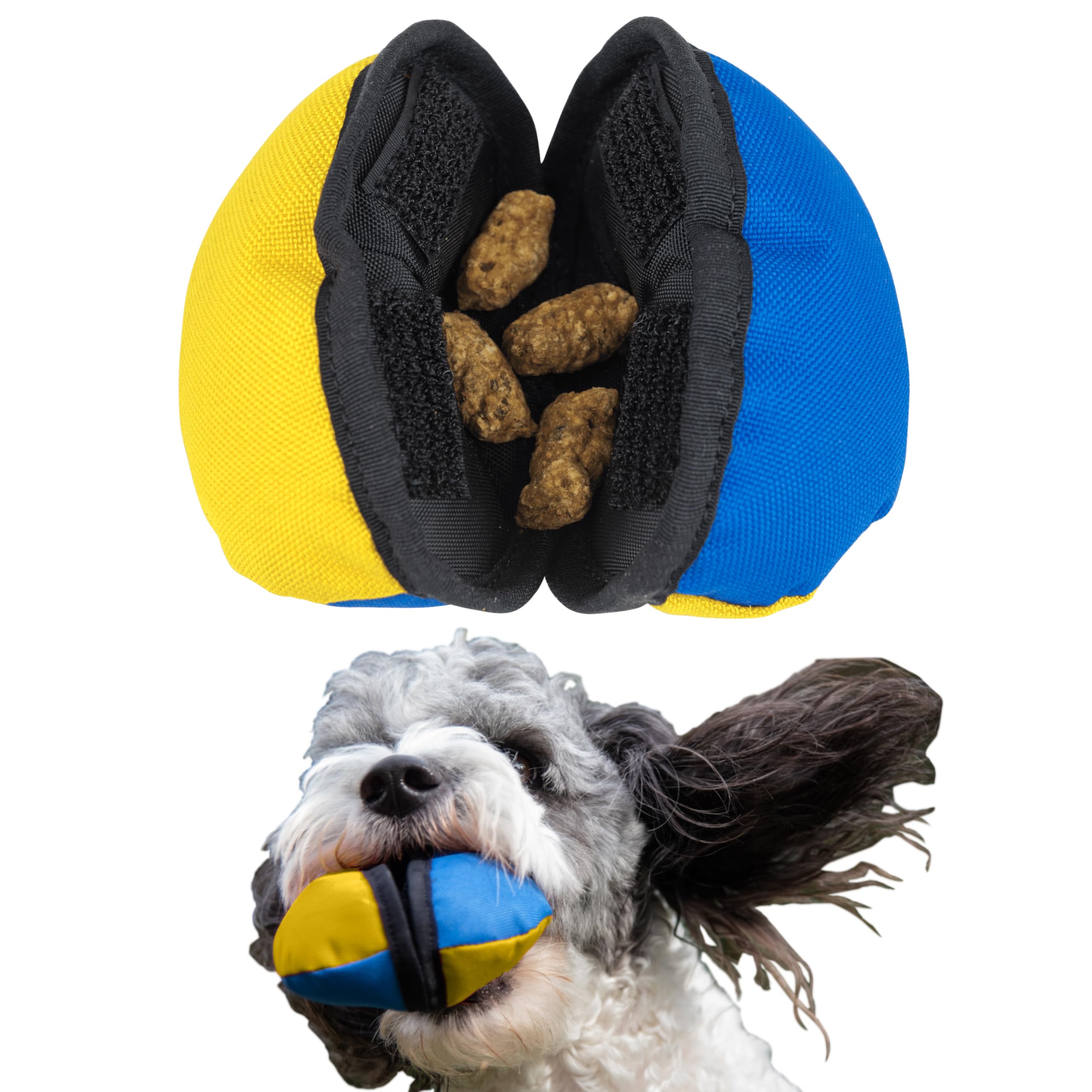 Tug-E-Nuff The Clam | Compact Dog Treat Dispenser Toy with Clever Opening Mechanism | Ideal for Interactive Dog Training | Pocket-friendly and Size 4.5 inches