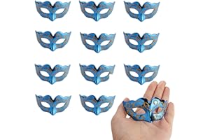 Quligeta Mini Masquerade Mask Party Decorations Mardi Gras Small Venetian Carved Mask Decor