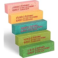 Baroque Fret Erasers for Guitar, Fret Polishing Cleaner, Frets Polish Tools Kit, Clean Fret Wire/String/Metal, Set of 5 (180&