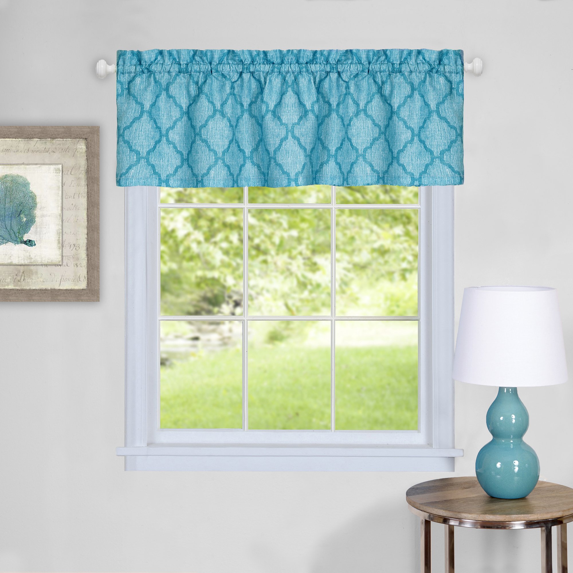 Achim Home Furnishings Colby Valance 58 x 14 - Turquoise