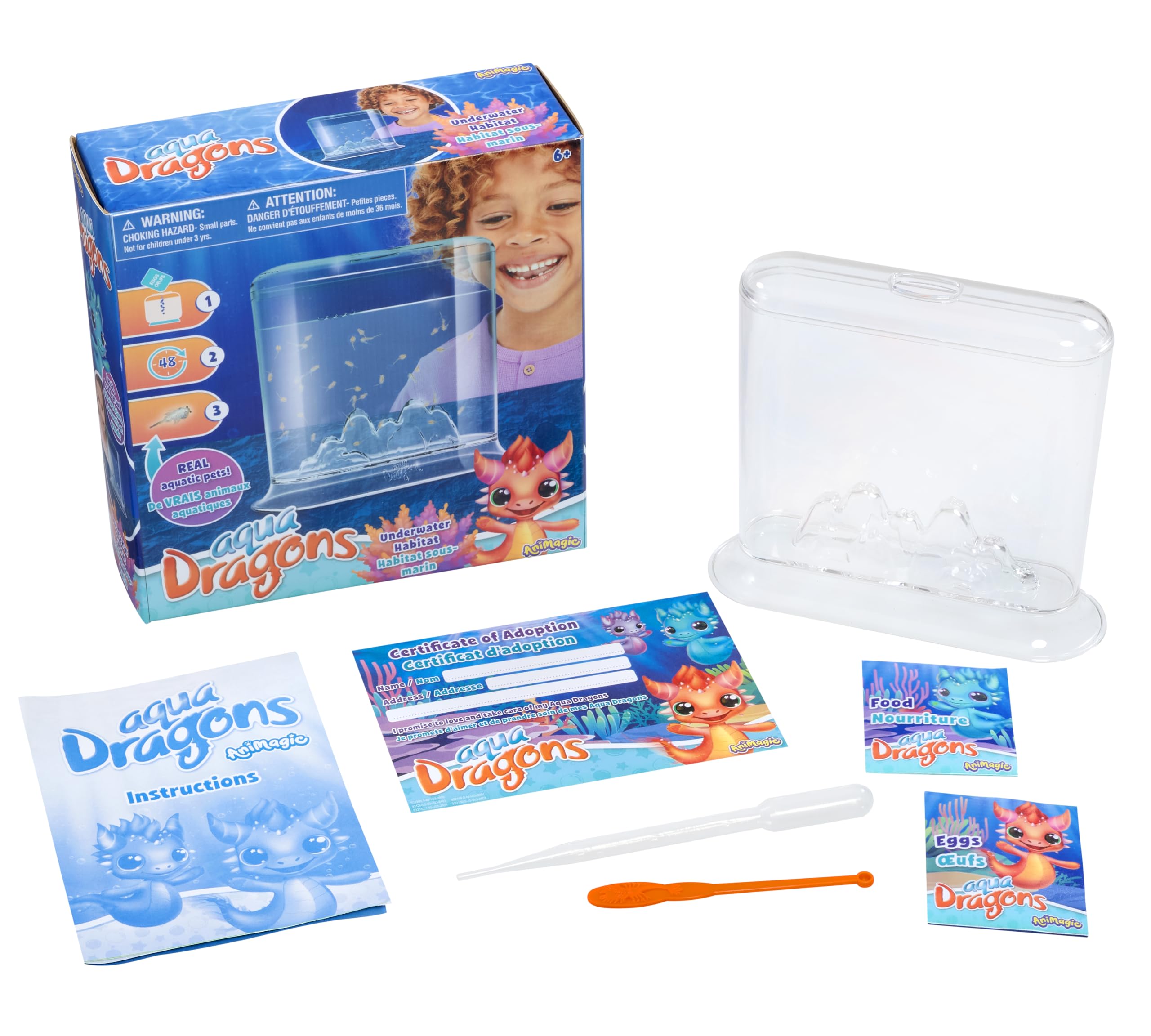 Animagic Aqua Dragons Hatch 'n' Grow Basic Tank | Build an Aquatic Ecosystem, Watch Prehistoric Pets Hatch & Grow Science Kit | Ages 6+