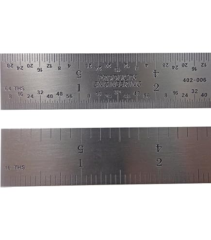 thumbnail image 2 of 10-Pack IGaging 12-Inch Machinist 4R Rulers - Stainless Steel With 1/8, 1/16, 1/32, 1/64 Scales 2 of 6