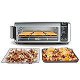 Ninja Digital Air Fryer & Toaster Oven | 8-in-1 Functionality | Flip-Up Design | XL Capacity | Air Fry Basket, Sheet Pan, Wire Rack & Crumb Tray | 1800 Watt | Silver | SP101