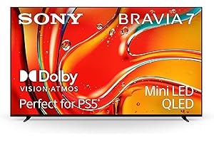 Sony 55 Inch Mini LED QLED 4K Ultra HD TV BRAVIA 7 Smart Google TV with Dolby Vision HDR and Exclusive Features for PlayStation®5 (K-55XR70)