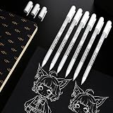 ABEIER Premium XSG Fine Point White Gel Pen Set 6 0.8mm Nibs Artists view 7