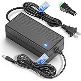 ALITOVE 12V Power Supply 5A 60W Max AC to DC Adapter 100~240V to 12 Volt Transformer Power Adapter 5 Amp 4A 3A 5.5x2.1mm Plug with Wire Terminal for LED Light Lamp CCTV Security Camera HDD Enclosure