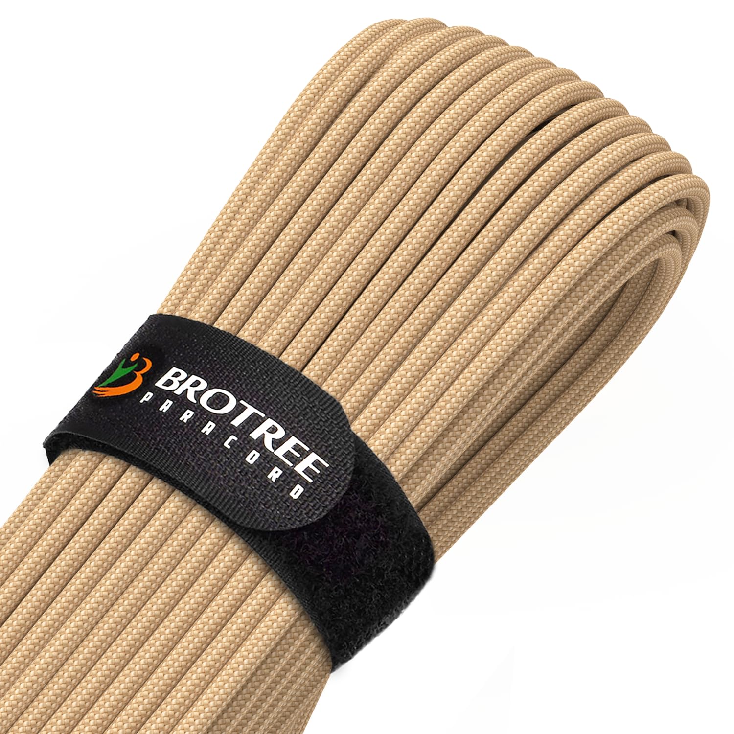 Brotree Paracord 4mm 30M 9 Strands 100% Nylon Rope Type 3 Parachute Cord for Outdoor, Bracelet, DIY - 280kg Breaking Load (Khaki)